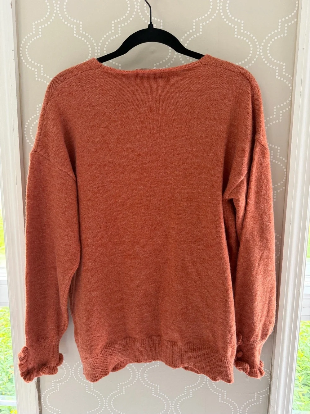 C+D+M V-Neck Cozy Women's Sweater in Heather Orange NWT Size Small